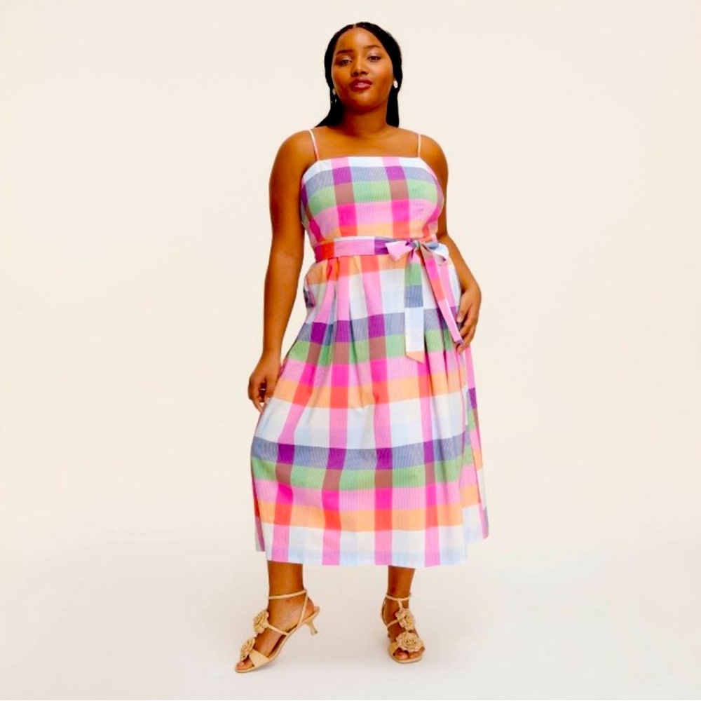 Kate Spade x Target colorful Plaid Midi Dress